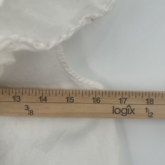 Ulla Johnson Deia Cotton Blouse Womens 2 Sleeveless Macrame Fringe Lace Detail - Picture 11 of 12